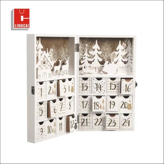 Индивидуальная милая рождественская подарочная коробка, коробка адвент-календаря для детей