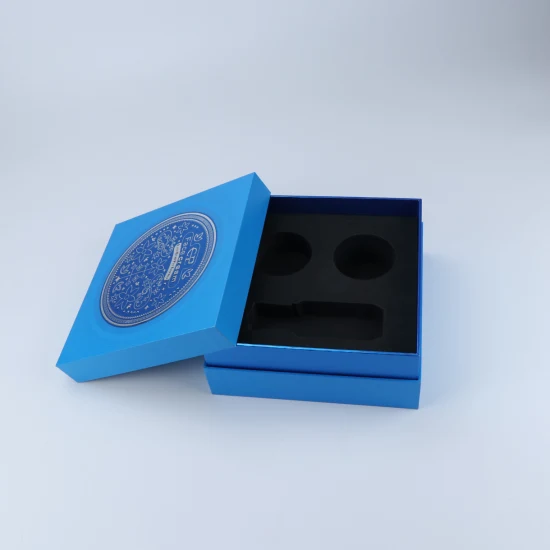 Изготовленная на заказ жесткая коробка для духов красного квадрата с логотипом бренда, картонная коробка с двойной открытой дверцей для свечей