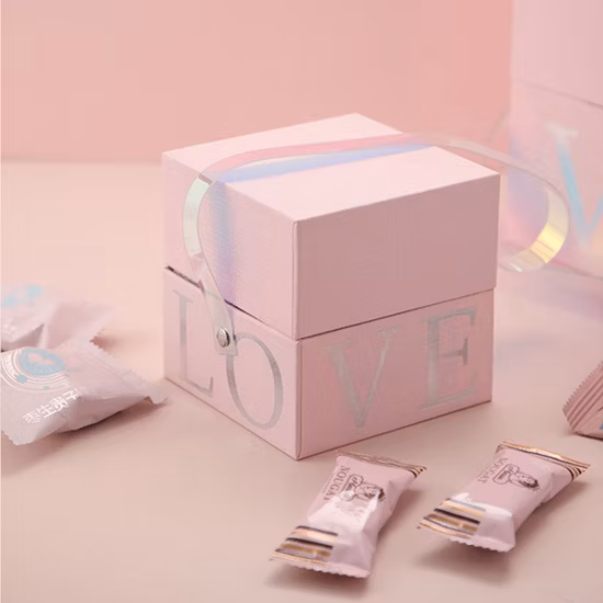 Бумажная упаковочная коробка для конфет с ручкой для свадебных сувениров, упаковочные коробки для шоколада