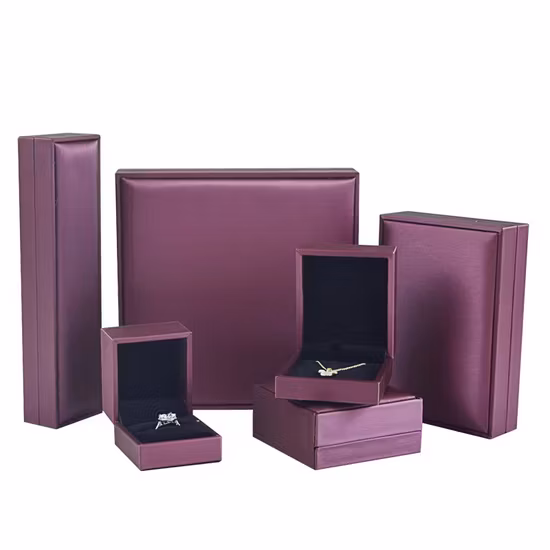 Роскошная модная кожаная упаковка Forte для ювелирных изделий с логотипом, серая шкатулка для драгоценностей