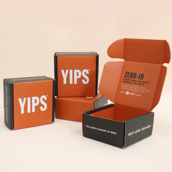 Складная упаковка из гофрированного картона с логотипом, напечатанным на заказ, для доставки, доставки, транспортировочной бумаги, подарочных коробок